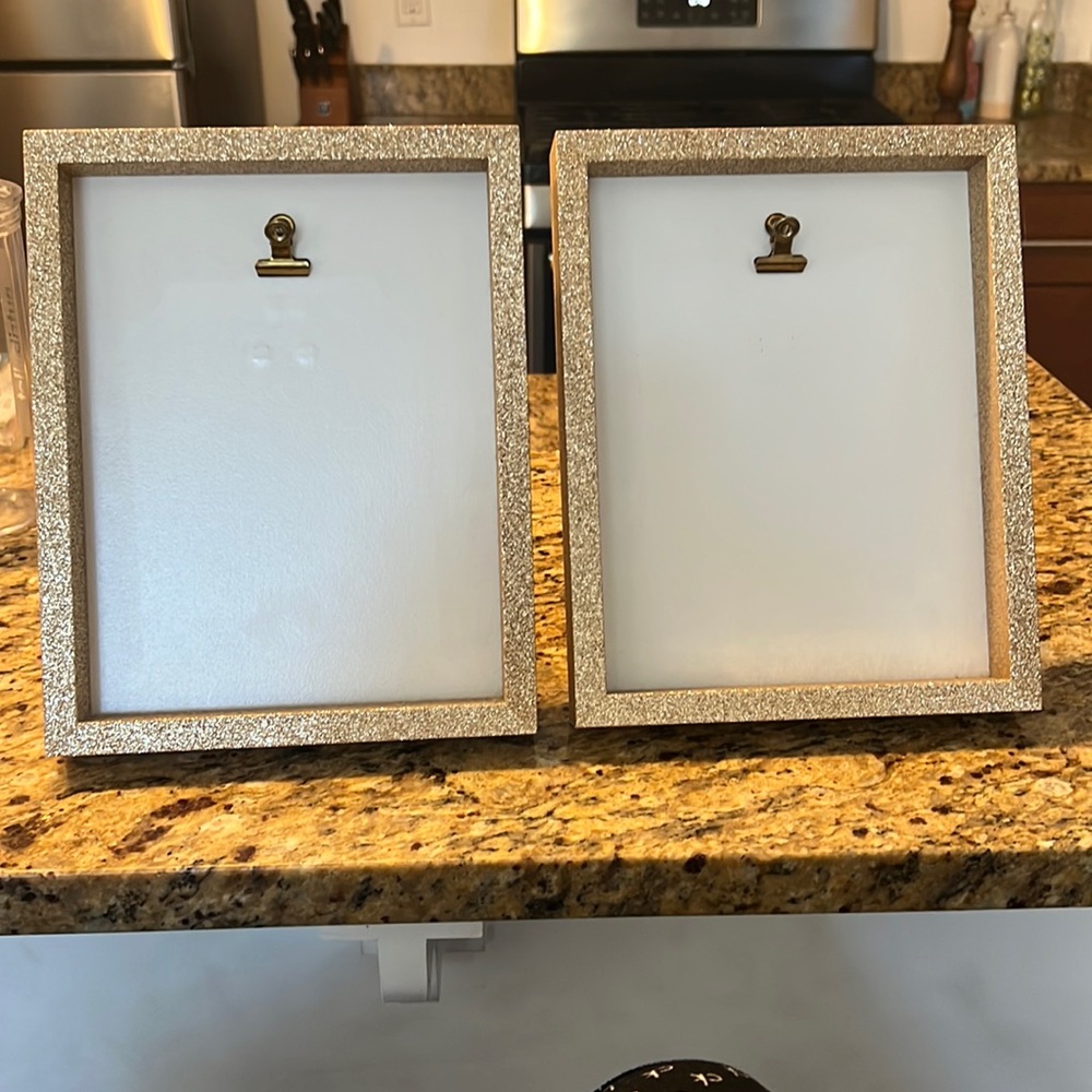 Gold glitter picture frames
